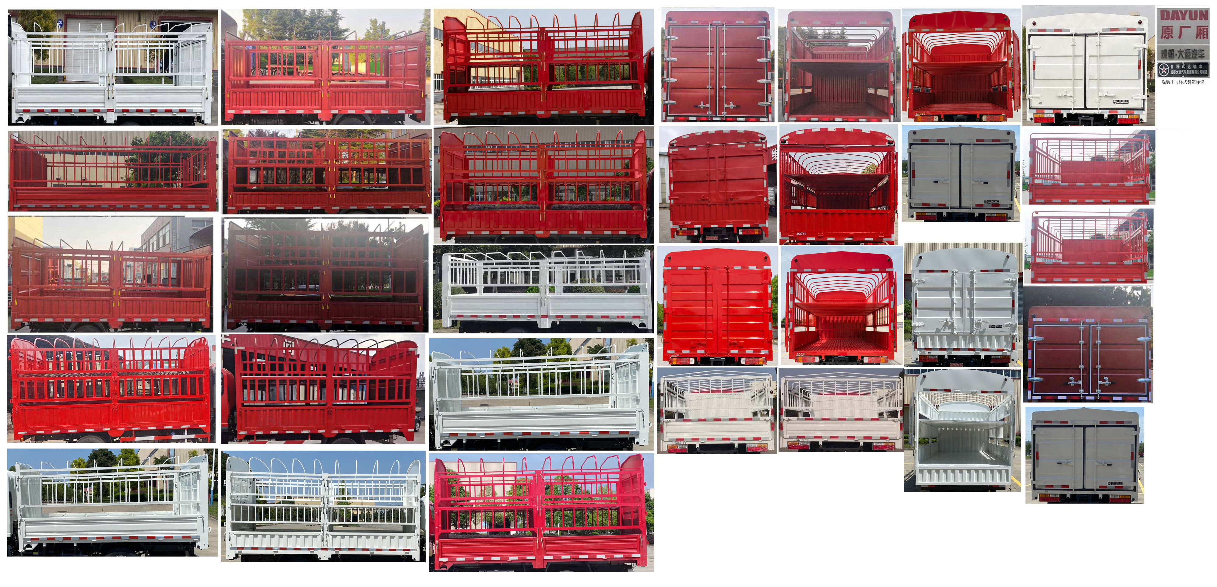 大運(yùn)牌CGC5040CCYBBEV633純電動(dòng)倉柵式運(yùn)輸車公告圖片