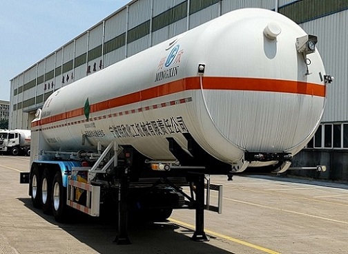 明欣牌11.5米29.5吨3轴低温液体运输半挂车(NMX9404GDYR)