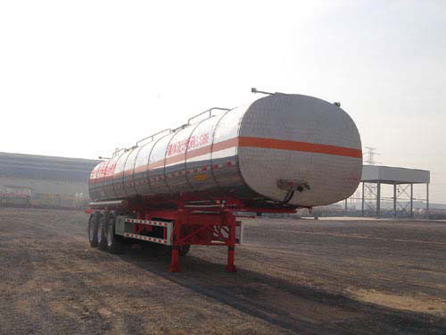 通华牌13.1米30吨3轴易燃液体罐式运输半挂车(THT9404GRYG)