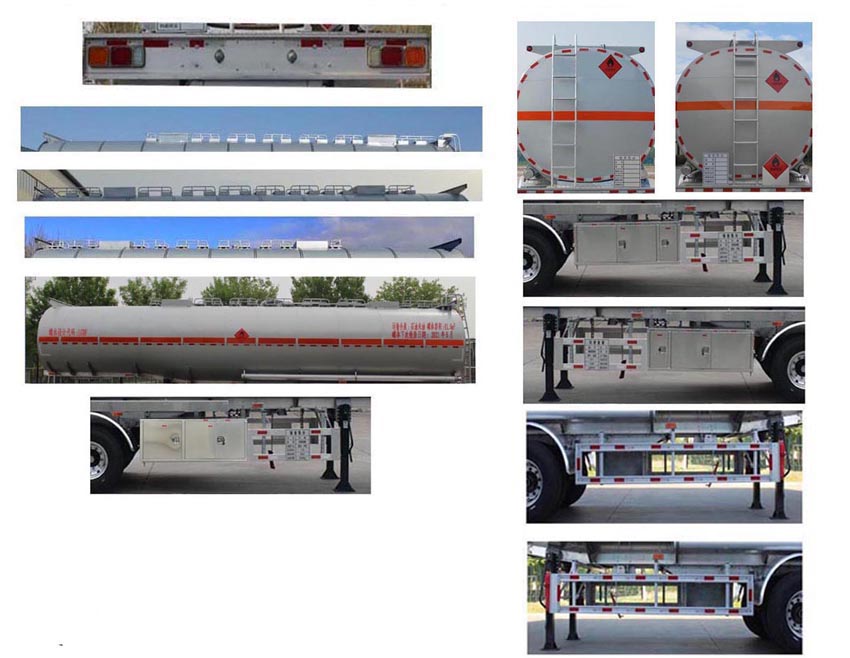 金碧牌PJQ9402GRYL铝合金易燃液体罐式运输半挂车公告图片
