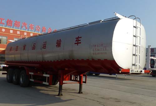庄宇牌11米31吨3轴液态食品运输半挂车(ZYC9401GYS)