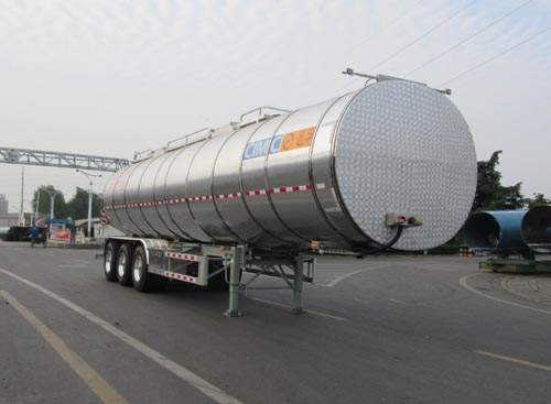 通华牌11.6米33.6吨3轴铝合金液态食品运输半挂车(THT9401GYSG)