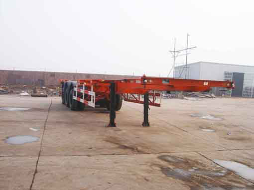 正康宏泰牌12.3米30.5吨3轴骨架式集装箱运输半挂车(HHT9360TJZ)
