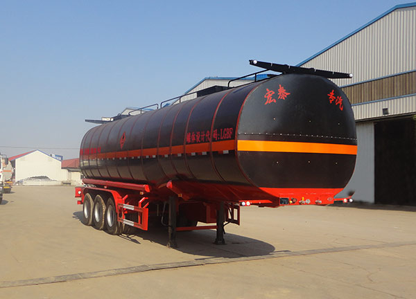 正康宏泰牌11.2米30.2吨3轴易燃液体罐式运输半挂车(HHT9407GRYB)