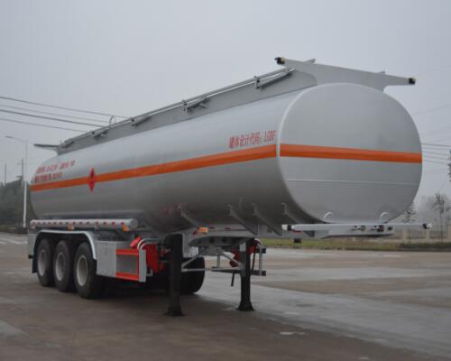 欧曼牌10.8米30吨3轴易燃液体罐式运输半挂车(HFV9400GRY)