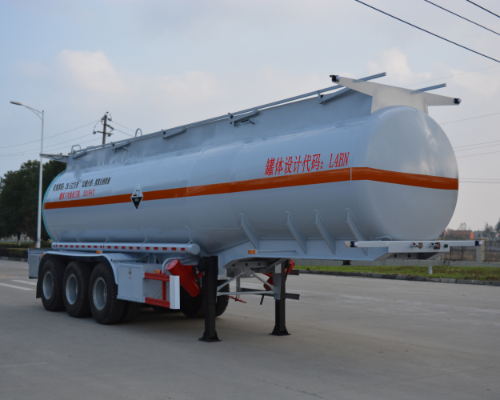 欧曼牌10.7米30.4吨3轴腐蚀性物品罐式运输半挂车(HFV9401GFW)