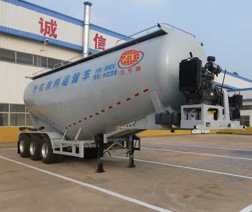 庄宇牌10.8米31.9吨3轴低密度粉粒物料运输半挂车(ZYC9400GFL)