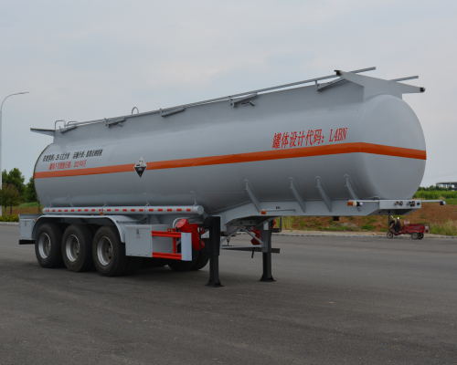欧曼牌10.7米30.4吨3轴腐蚀性物品罐式运输半挂车(HFV9402GFW)
