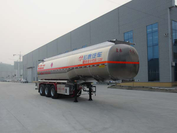 正康宏泰牌10.7米34.1吨3轴铝合金易燃液体罐式运输半挂车(HHT9402GRYD)