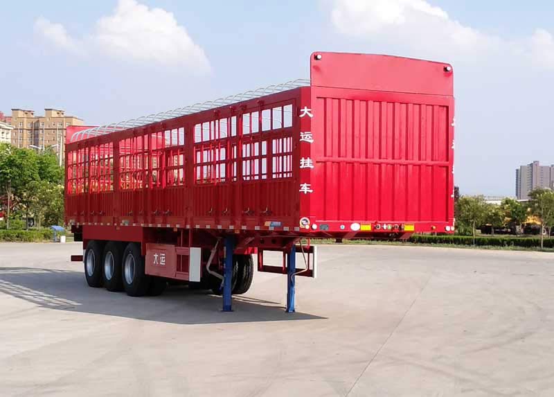 大运牌13米34.4吨3轴仓栅式运输半挂车(CGC9400CCY368B)
