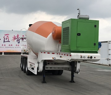 中集牌12.5米27.5吨3轴混凝土搅拌运输半挂车(ZJV9401GJBJM)