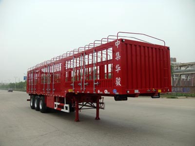 华骏牌13米32吨3轴仓栅式运输半挂车(ZCZ9402CCYHJB)