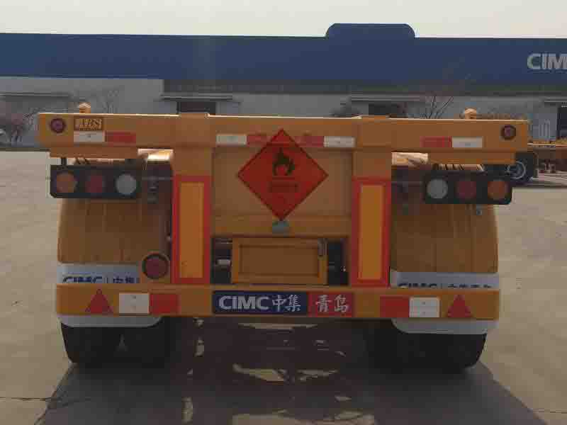 中集牌ZJV9351TWYQDG危险品罐箱骨架运输半挂车公告图片
