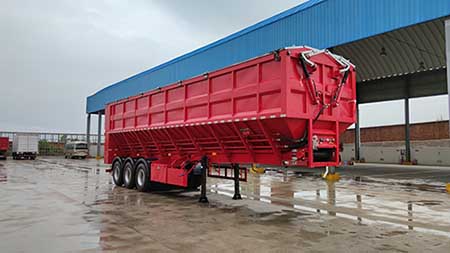 吉鲁恒驰牌13米23.2吨3轴散装粮食运输半挂车(PG9407ZLS)