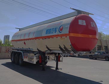 河海明珠牌11.8米33.6吨3轴铝合金易燃液体罐式运输半挂车(MZC9400GRYB)