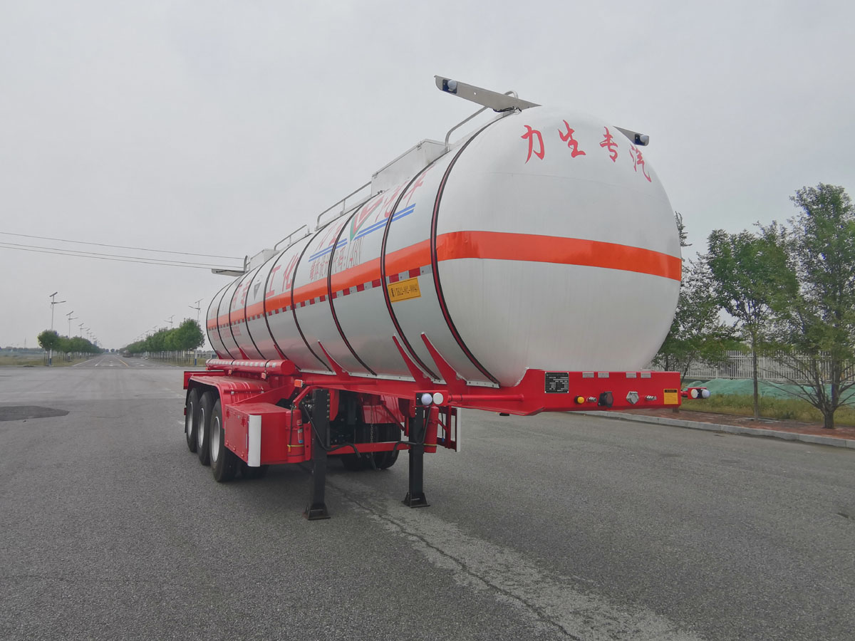 力生牌10.1米32吨3轴腐蚀性物品罐式运输半挂车(HLS9406GFW)