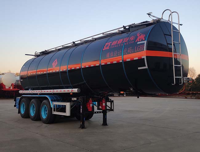 通亚达牌10.4米32.1吨3轴易燃液体罐式运输半挂车(CTY9406GRY32)