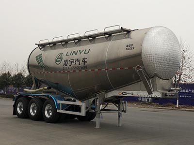 凌宇牌10.2米35吨3轴铝合金中密度粉粒物料运输半挂车(CLY9401GFL6)
