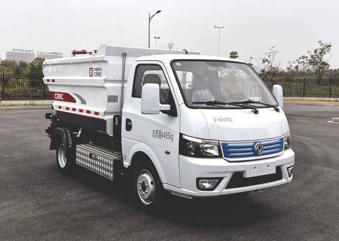 中國(guó)中車牌TEG5040ZZZAEQBEV1純電動(dòng)自裝卸式垃圾車公告圖片