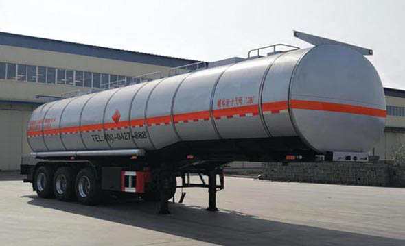 金碧牌11.6米31.7吨3轴易燃液体罐式运输半挂车(PJQ9408GRY)