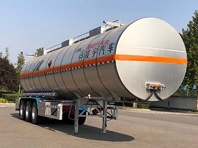 凌宇牌13.3米33吨3轴易燃液体罐式运输半挂车(CLY9408GRYL)