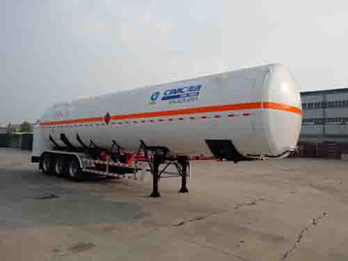 中集牌13.1米22.3吨3轴低温液体运输半挂车(NTV9370GDY)