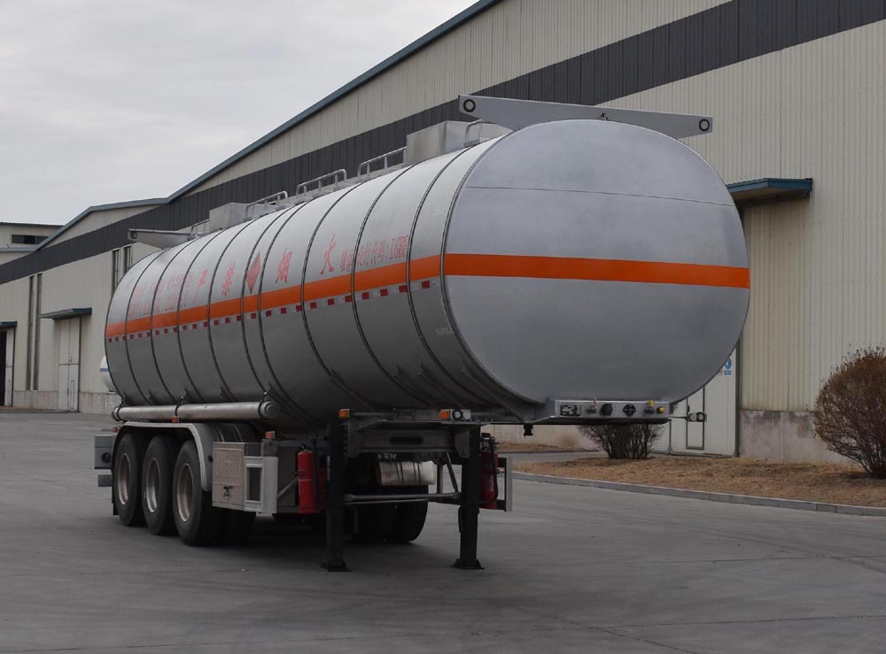 金碧牌11米33.5吨3轴铝合金易燃液体罐式运输半挂车(PJQ9408GRYL)