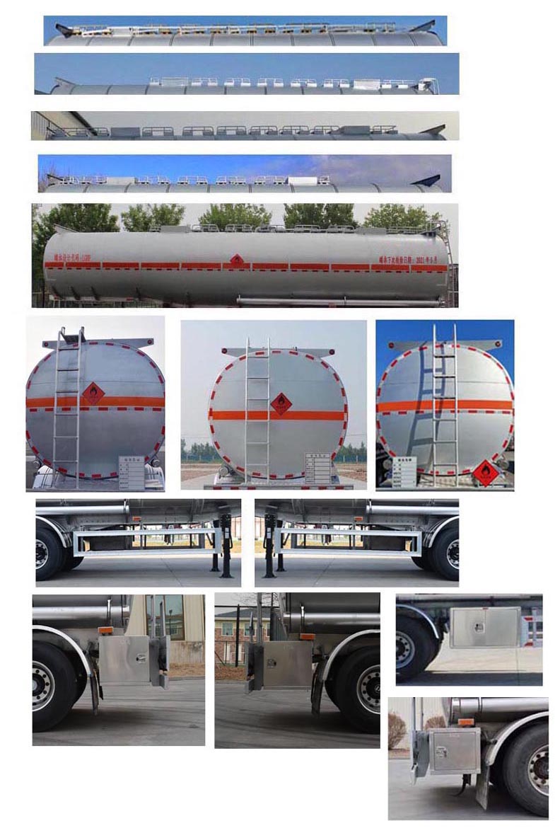 金玺牌WPH9405GRYL铝合金易燃液体罐式运输半挂车公告图片