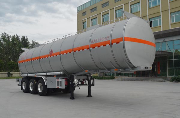 金玺牌11.5米33.4吨3轴铝合金易燃液体罐式运输半挂车(WPH9400GRYL)