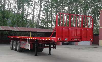 庄宇牌11.5米34.2吨3轴平板运输半挂车(ZYC9405TPB)