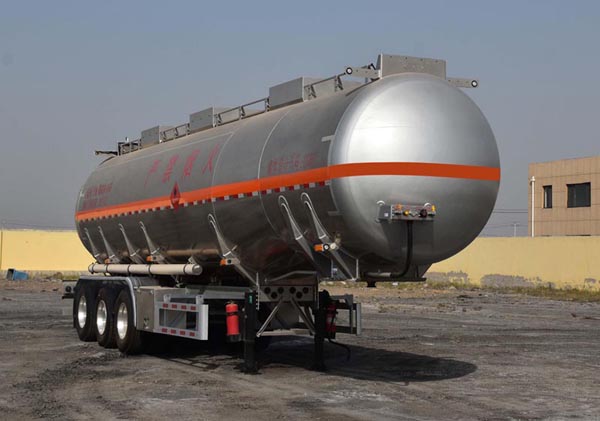 金玺牌11.7米34吨3轴铝合金易燃液体罐式运输半挂车(WPH9409GRYL)