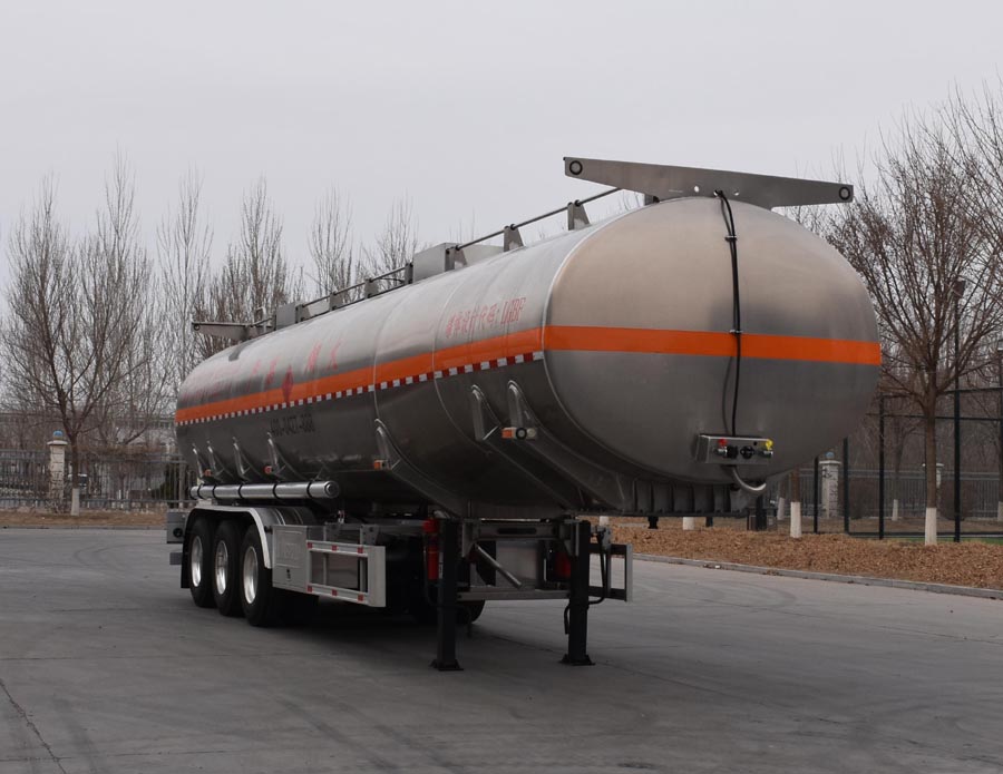 金玺牌12.5米34.1吨3轴铝合金易燃液体罐式运输半挂车(WPH9400GRYA)