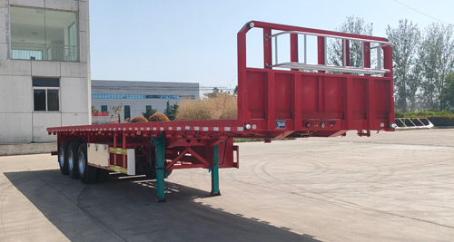 杰利鑫牌13米34.2吨3轴平板运输半挂车(BCN9400TPB)