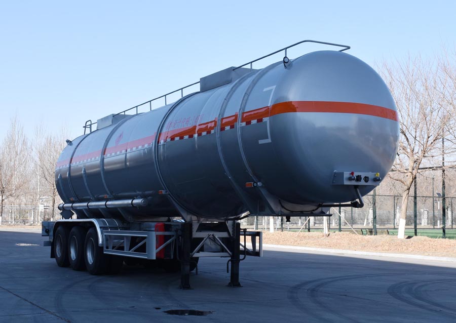 金玺牌12.3米33.2吨3轴易燃液体罐式运输半挂车(WPH9403GRY)