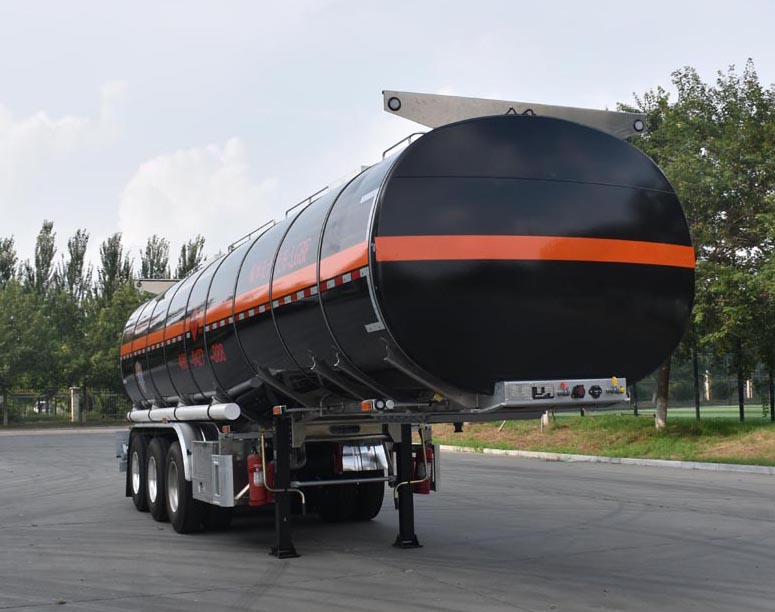 金玺牌11米33.8吨3轴铝合金易燃液体罐式运输半挂车(WPH9403GRYA)