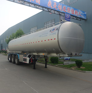 明航牌10.9米33.8吨3轴铝合金食用油运输半挂车(ZPS9406GSY)