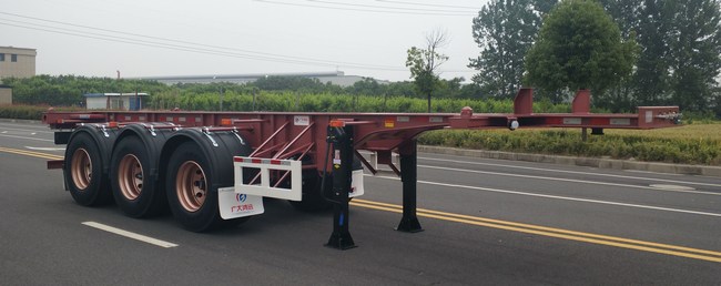 广大鸿远牌8.5米35.5吨3轴集装箱运输半挂车(GHY9400TJZ)