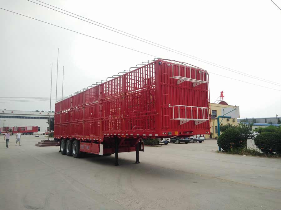 聚运达牌13米32.7吨3轴畜禽运输半挂车(LZY9400CCQ)