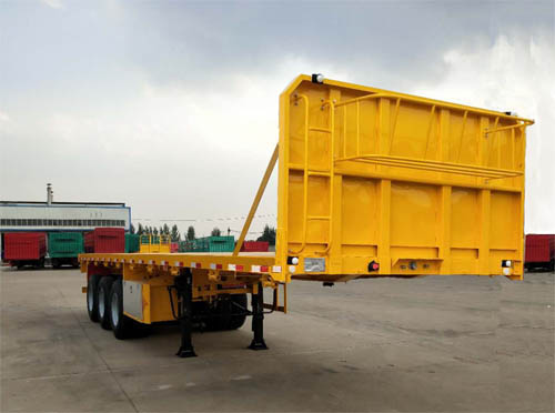 广科牌11米34.6吨3轴平板运输半挂车(YGK9403TPB)