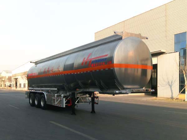 冀宁宏泰牌12米34.2吨3轴铝合金易燃液体罐式运输半挂车(NHT9400GRY)