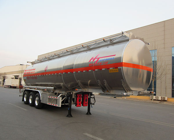 冀宁宏泰牌12米34.2吨3轴铝合金易燃液体罐式运输半挂车(NHT9402GRY)