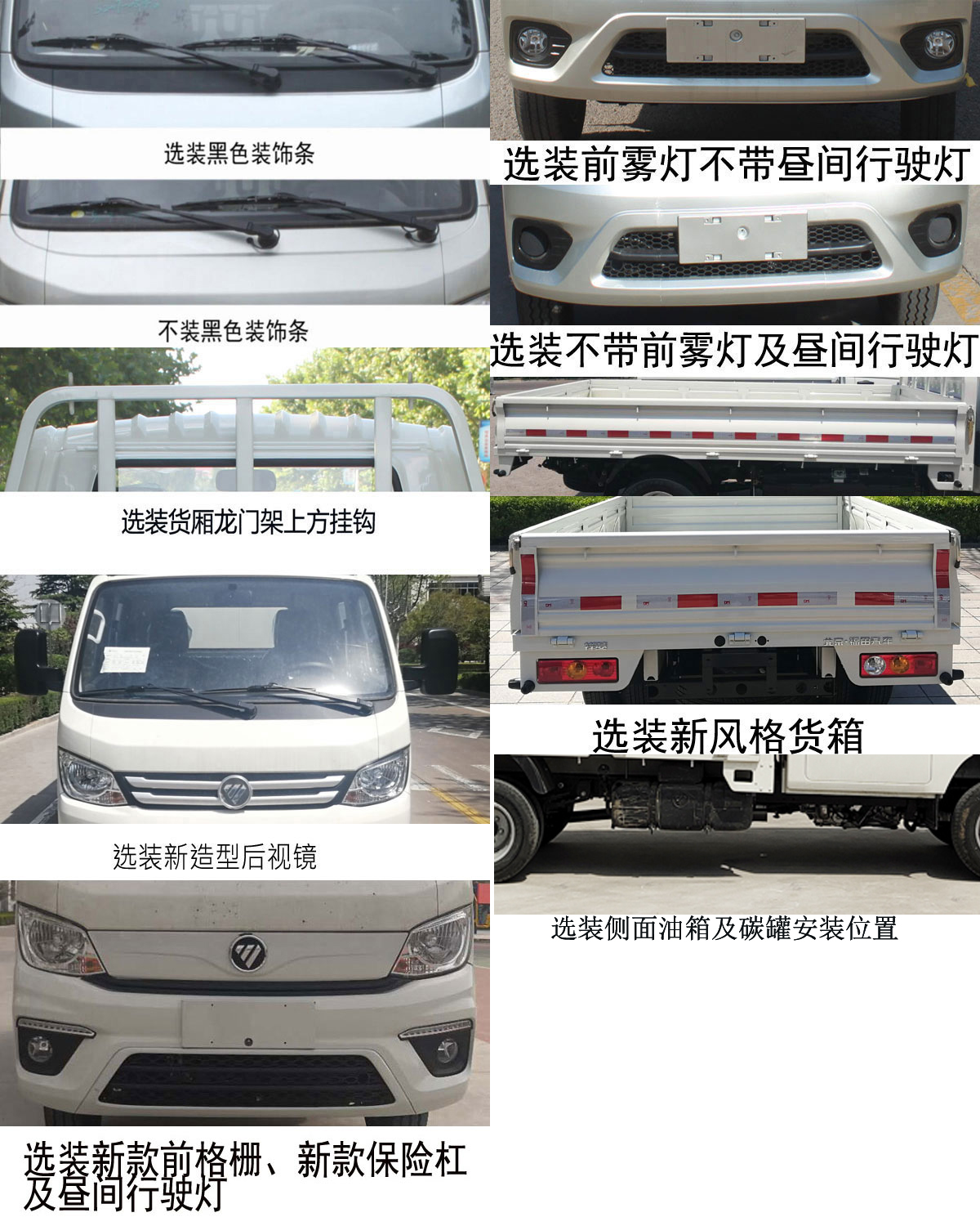 BJ1032V3AV6-10 福田牌143马力单桥汽油3.1米国六载货汽车图片