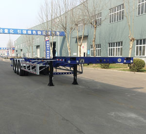 明航牌14米30.9吨3轴铝合金集装箱运输半挂车(ZPS9351TJZ)