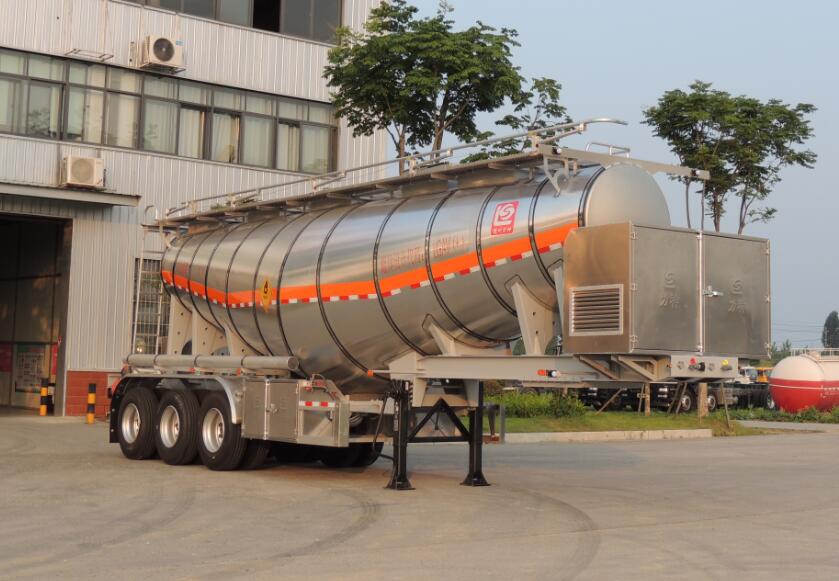 醒狮牌11.2米30吨3轴氧化性物品罐式运输半挂车(SLS9403GYW)
