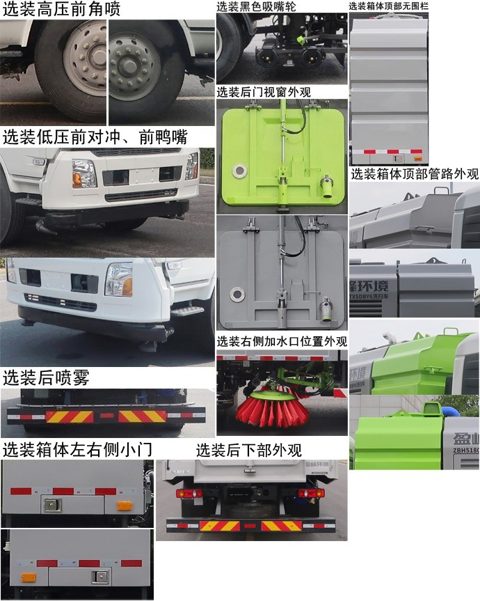 中聯(lián)牌ZBH5180TXSDBY6洗掃車公告圖片