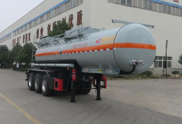 特运牌10米34.2吨3轴腐蚀性物品罐式运输半挂车(DTA9409GFWE)