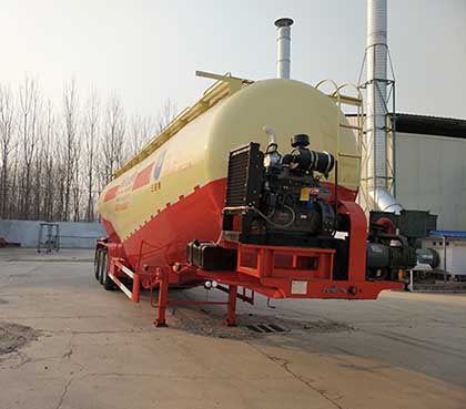 三威牌13米31吨3轴中密度粉粒物料运输半挂车(WQY9406GFL)