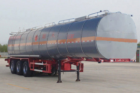 景阳岗牌11米30.4吨3轴易燃液体罐式运输半挂车(SFL9401GRY)