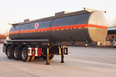 景阳岗牌9.9米32.2吨3轴腐蚀性物品罐式运输半挂车(SFL9401GFW)