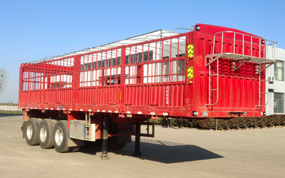 晋龙东捷牌10米34.5吨3轴仓栅式运输半挂车(TDJ9401CCY)